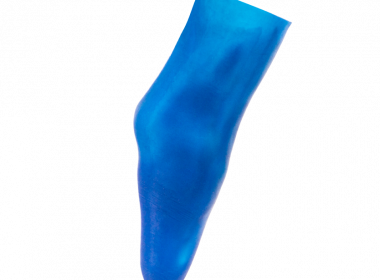 silikonowy liner protezowy poprawiający komfort użytkowania protezy podudzia wykonany na podstawie skanu 3d